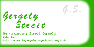 gergely streit business card